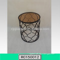 2015 New Style Home Decorative Metal Round Plant Stand with Glass